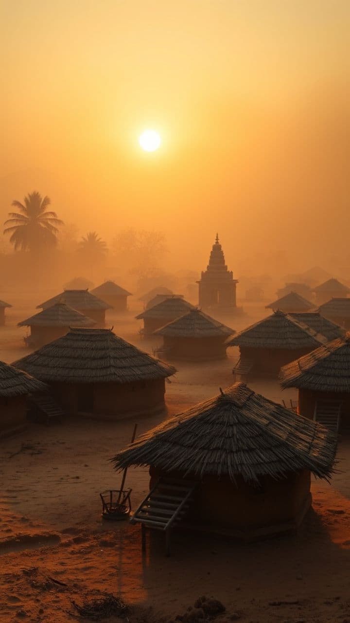 Ancient Indian Village Dawn