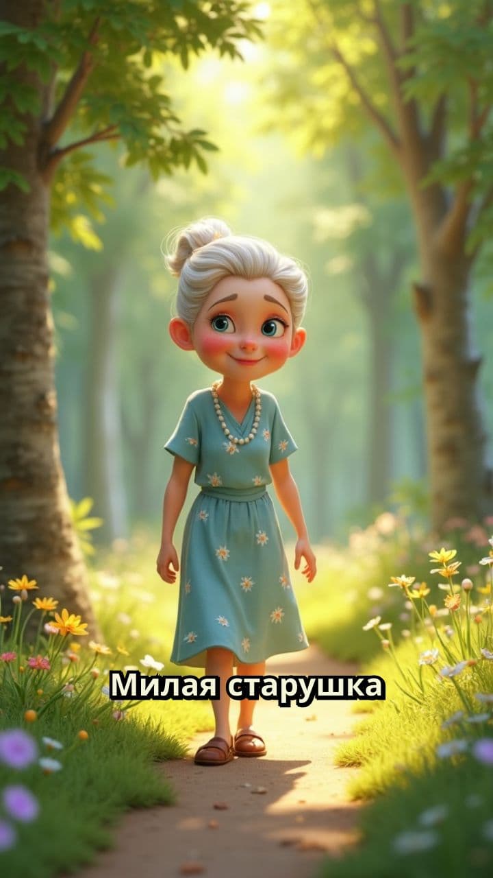 Старушка и древний дуб