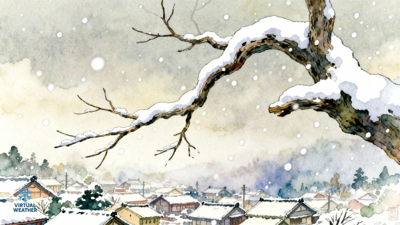 Winter Serenity in a Ghibli Village