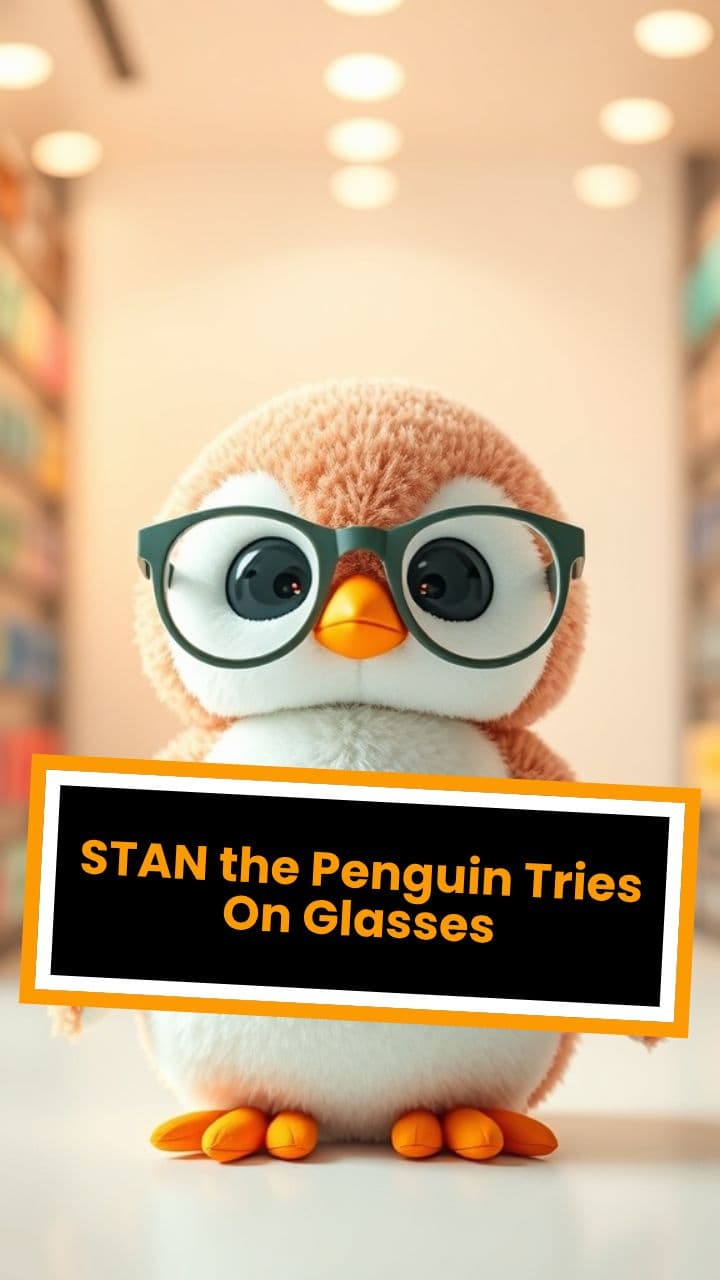 STAN the Penguin Tries On Glasses