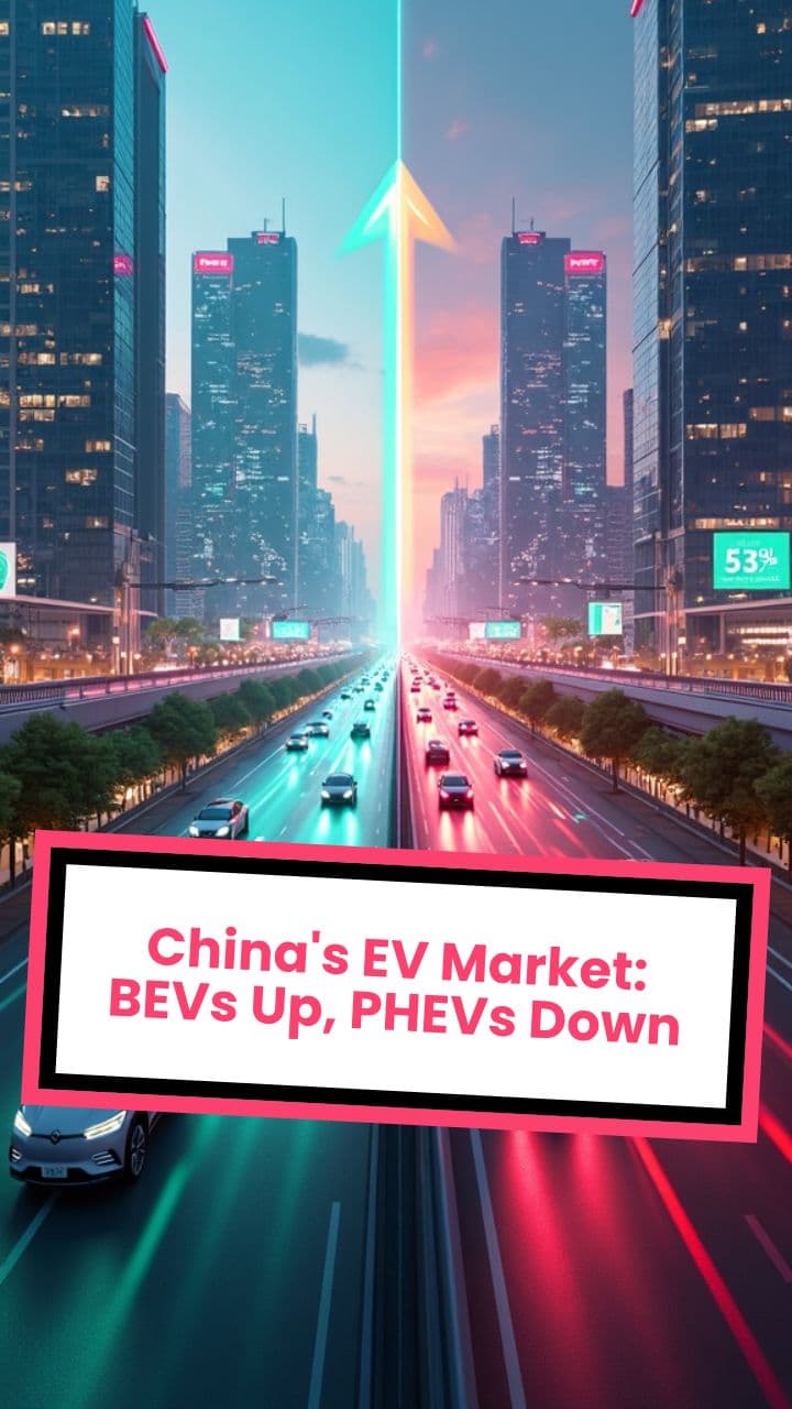 China's EV Market: BEVs Up, PHEVs Down