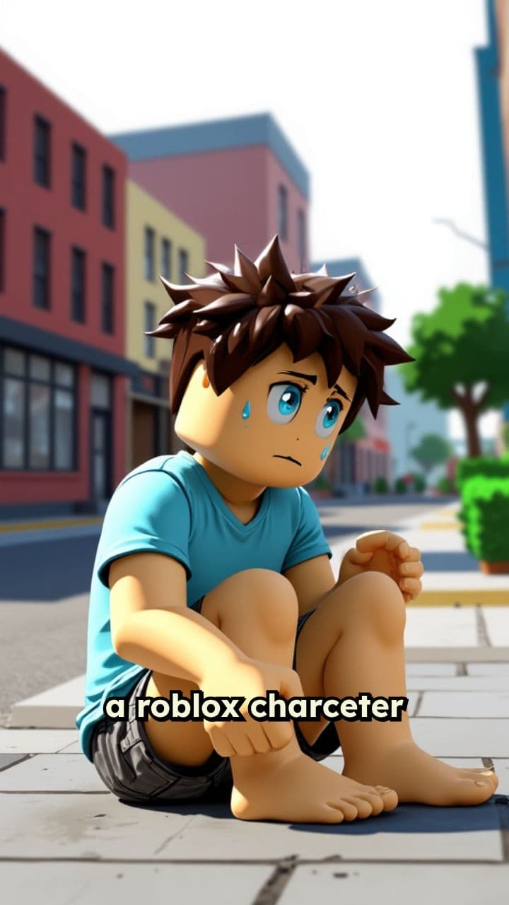 Broke Roblox Character Cries for Money