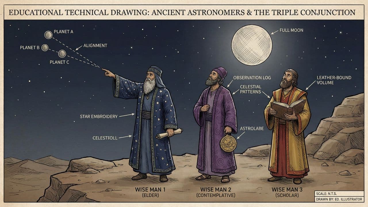 Rare Triple Conjunction Observed in Sky