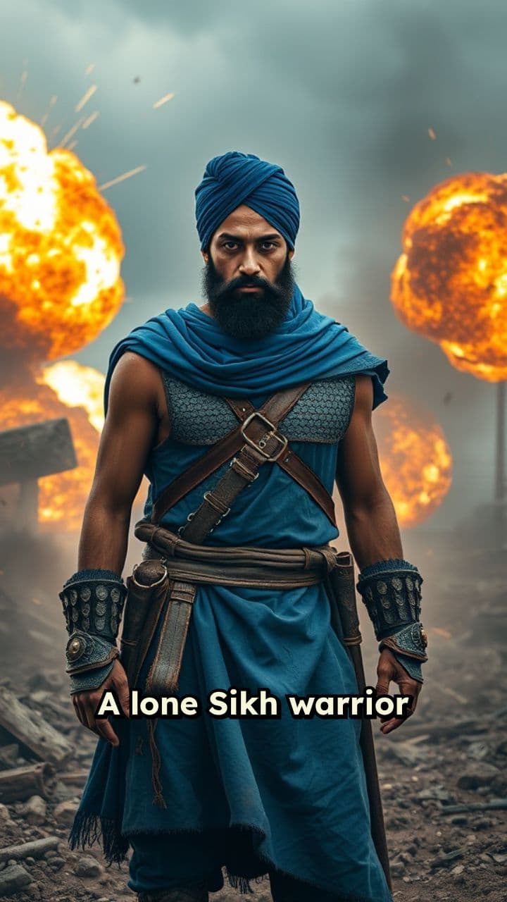 Unyielding Sikh Warrior on the Battlefield