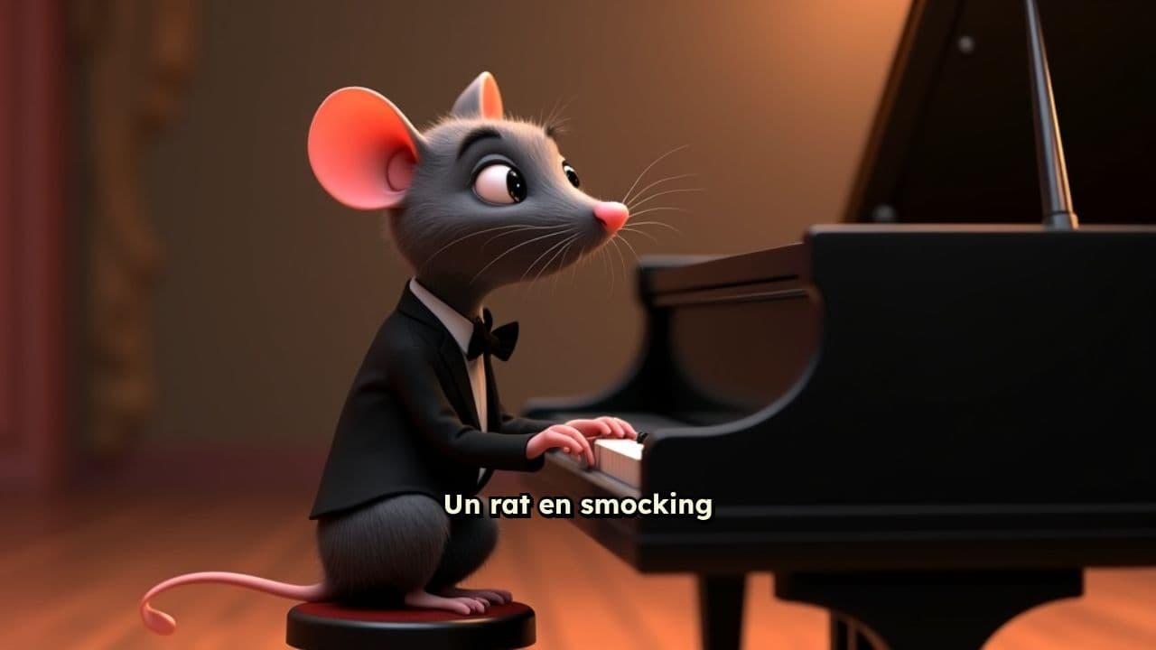Un rat pianiste en smocking