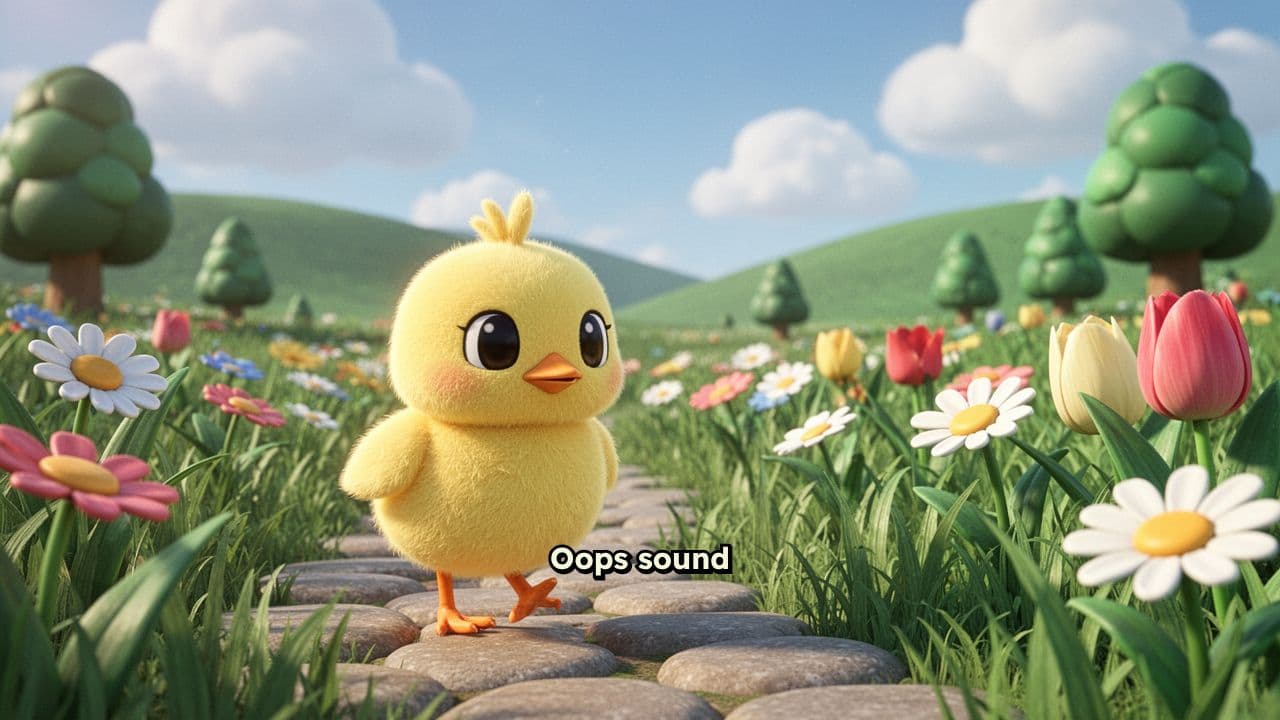 Oopsie! Chick Pops Back Up