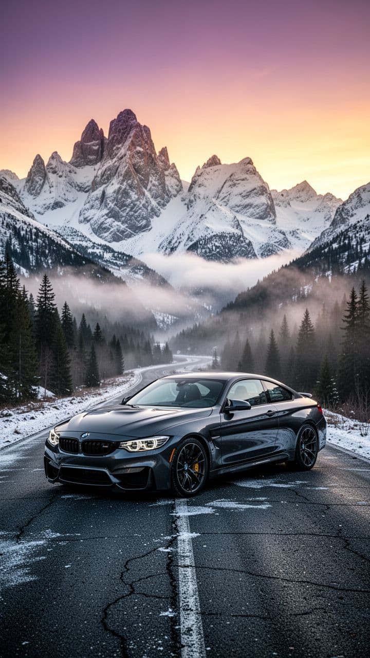 BMW M4 Mountain Sunrise