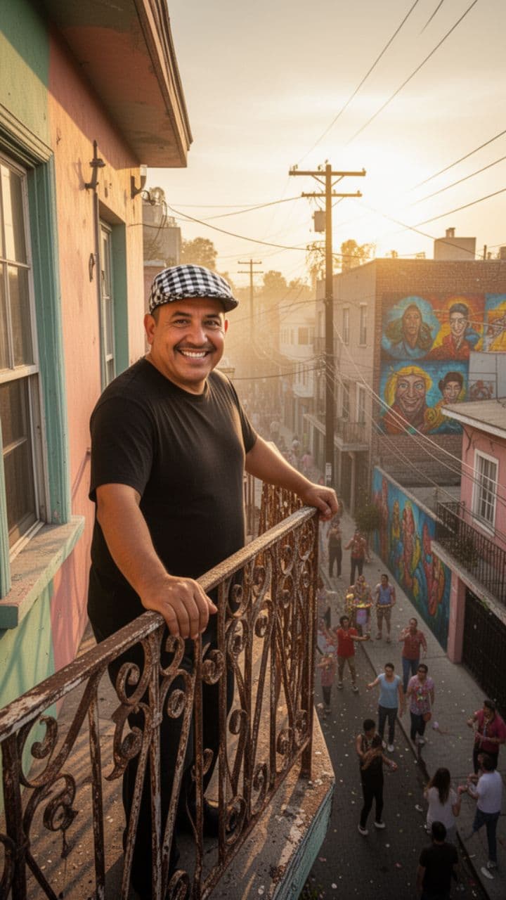 Scandone en el balcón de Lomas