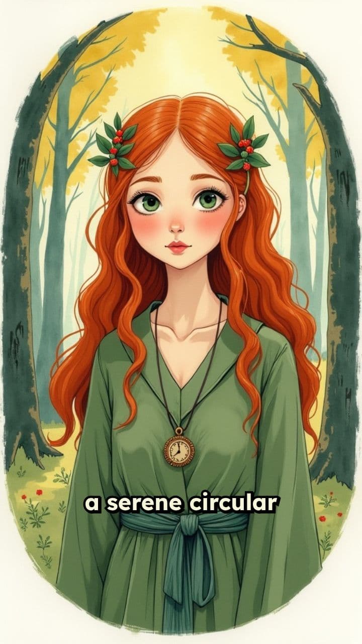 Mystical Druid in Sunlit Forest