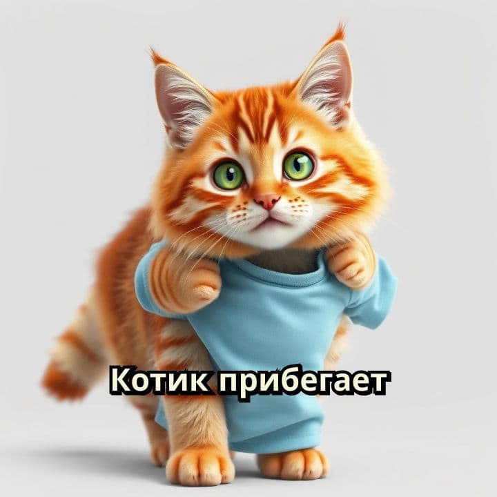 Котик с футболкой 239