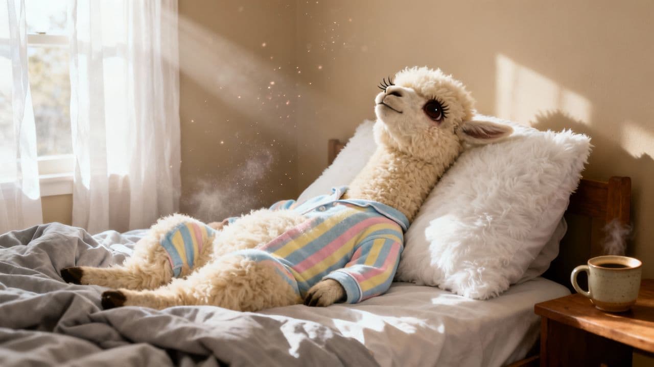 Pijamas: A Llama's Digital Solitude