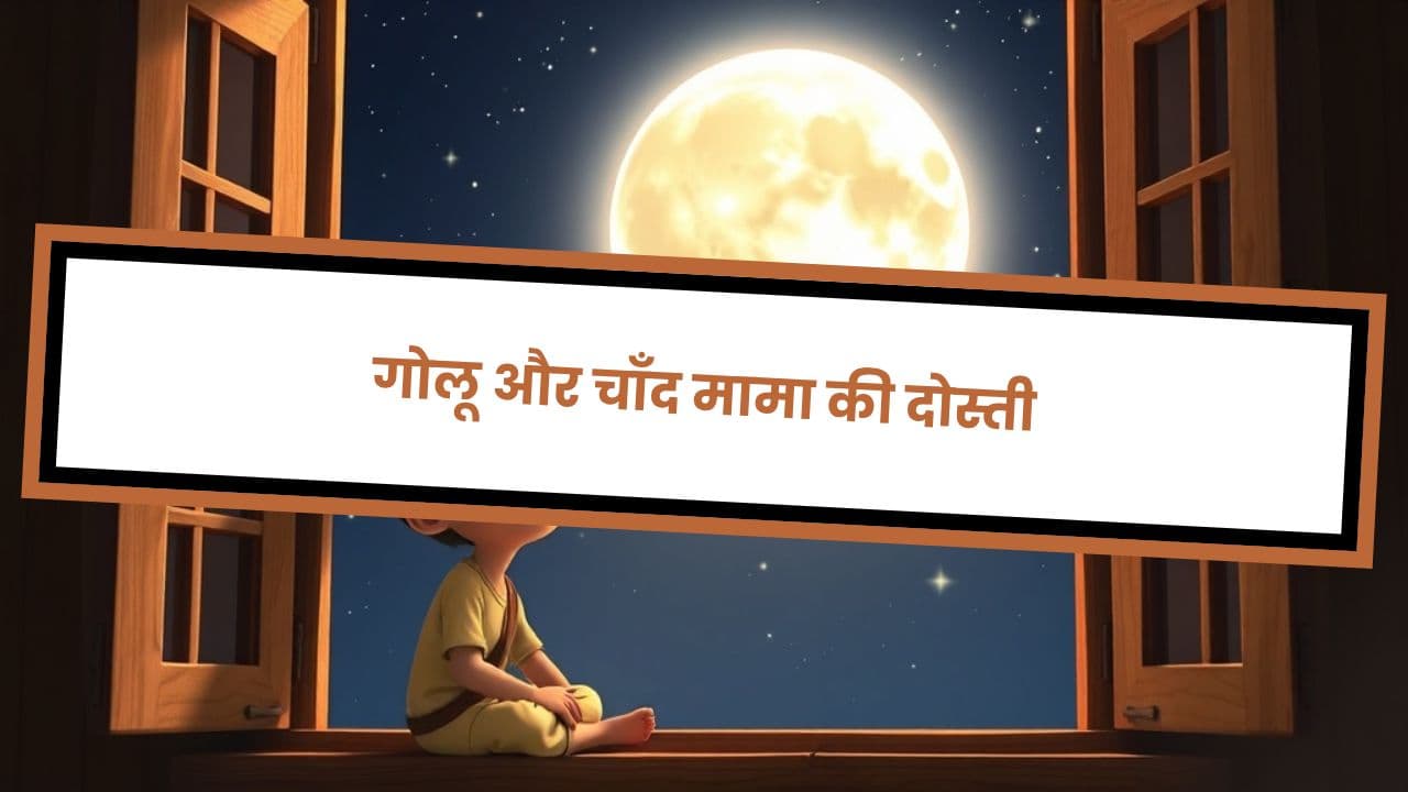 गोलू और चाँद मामा की दोस्ती