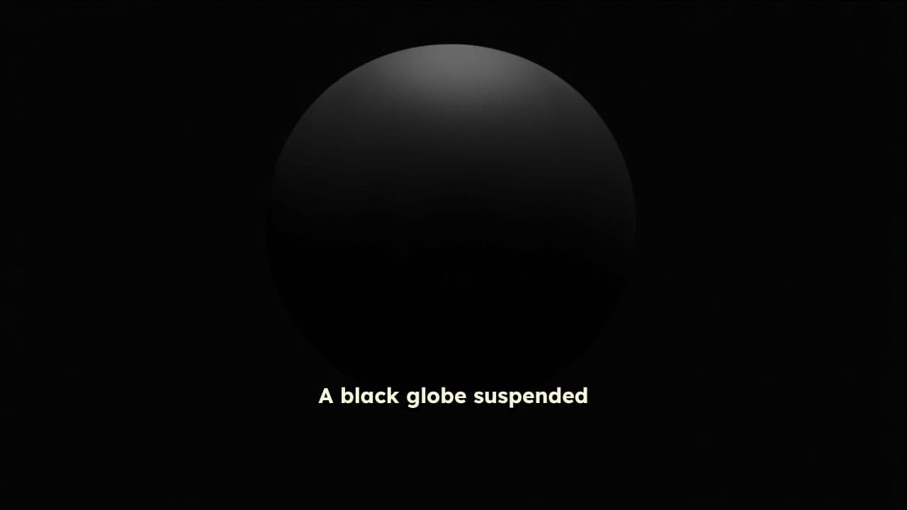 Ethereal Black Globe in Darkness