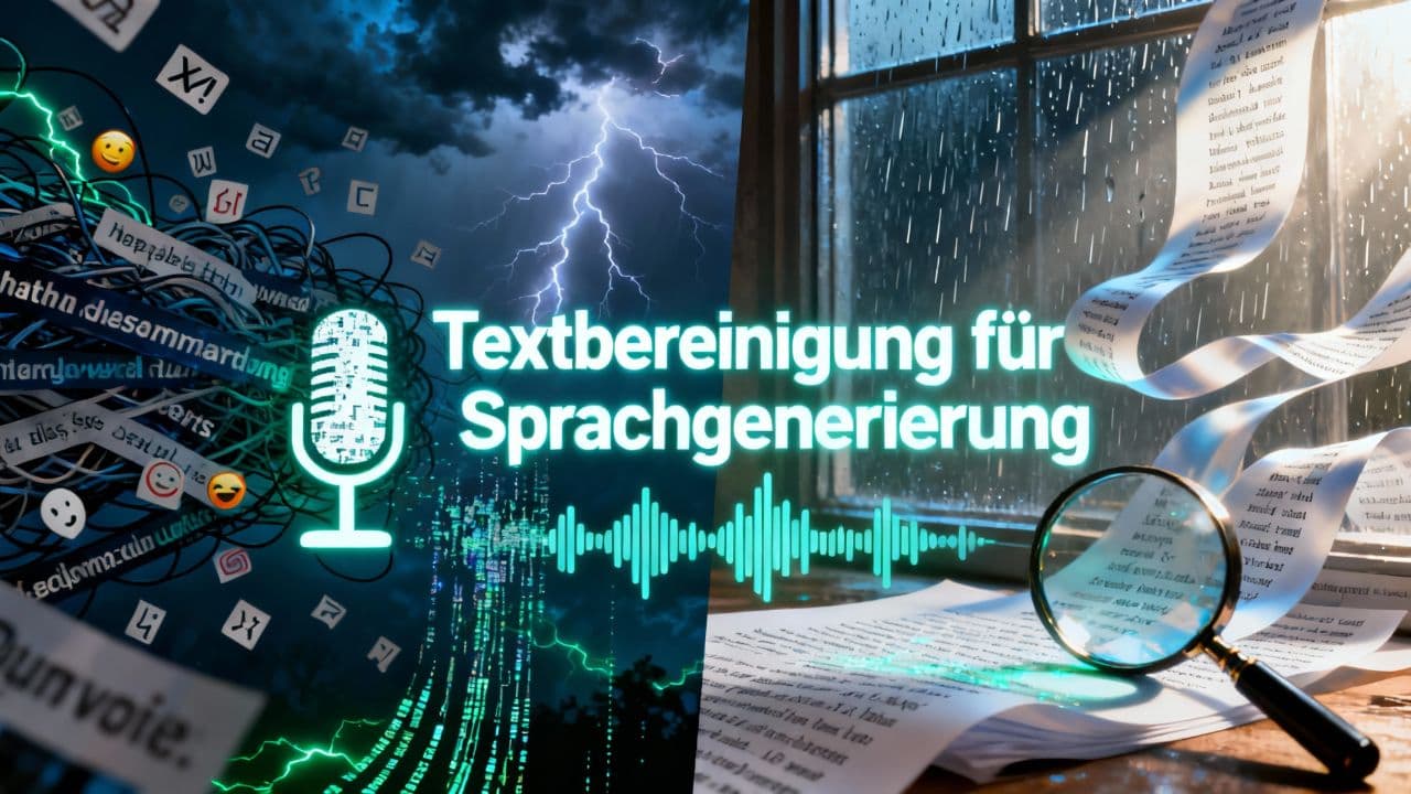 Textbereinigung für Sprachgenerierung