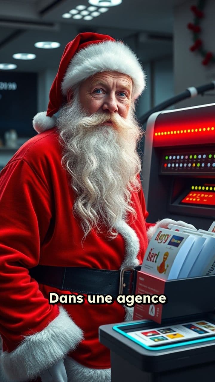 Le Père Noël à l'agence de communication