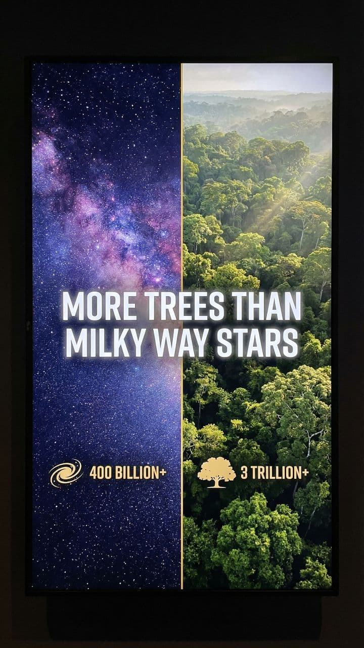 More Trees Than Milky Way Stars #didyouknow #sciencefacts #naturefacts #earthfacts #mindblowingfacts #factsdaily #learnontiktok #weirdscience #worldfacts