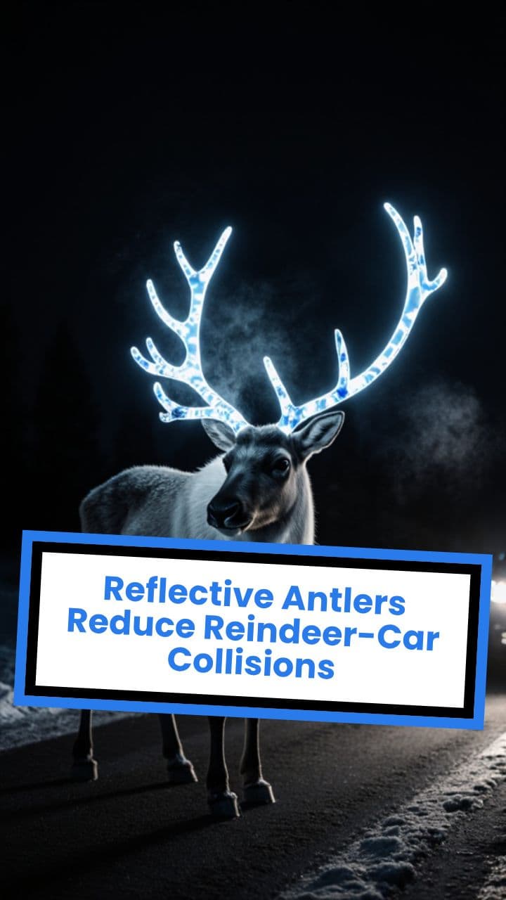 Reflective Antlers Reduce Reindeer-Car Collisions