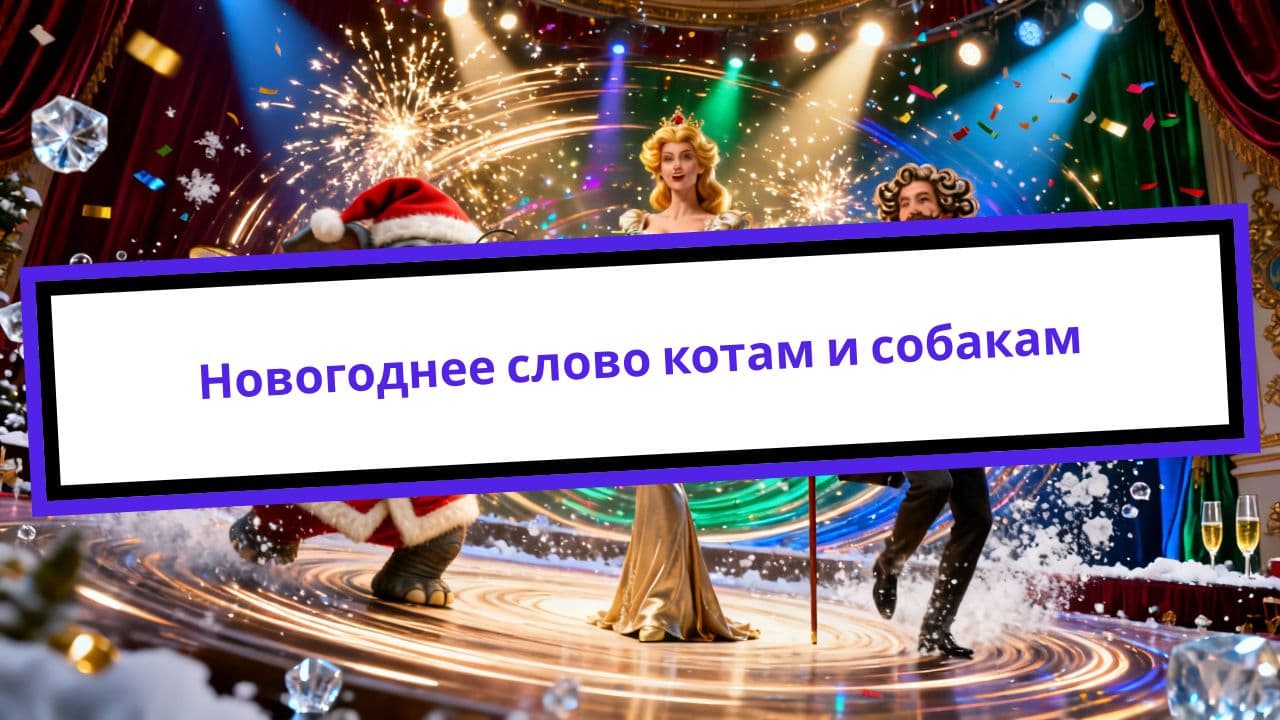Новогоднее слово котам и собакам