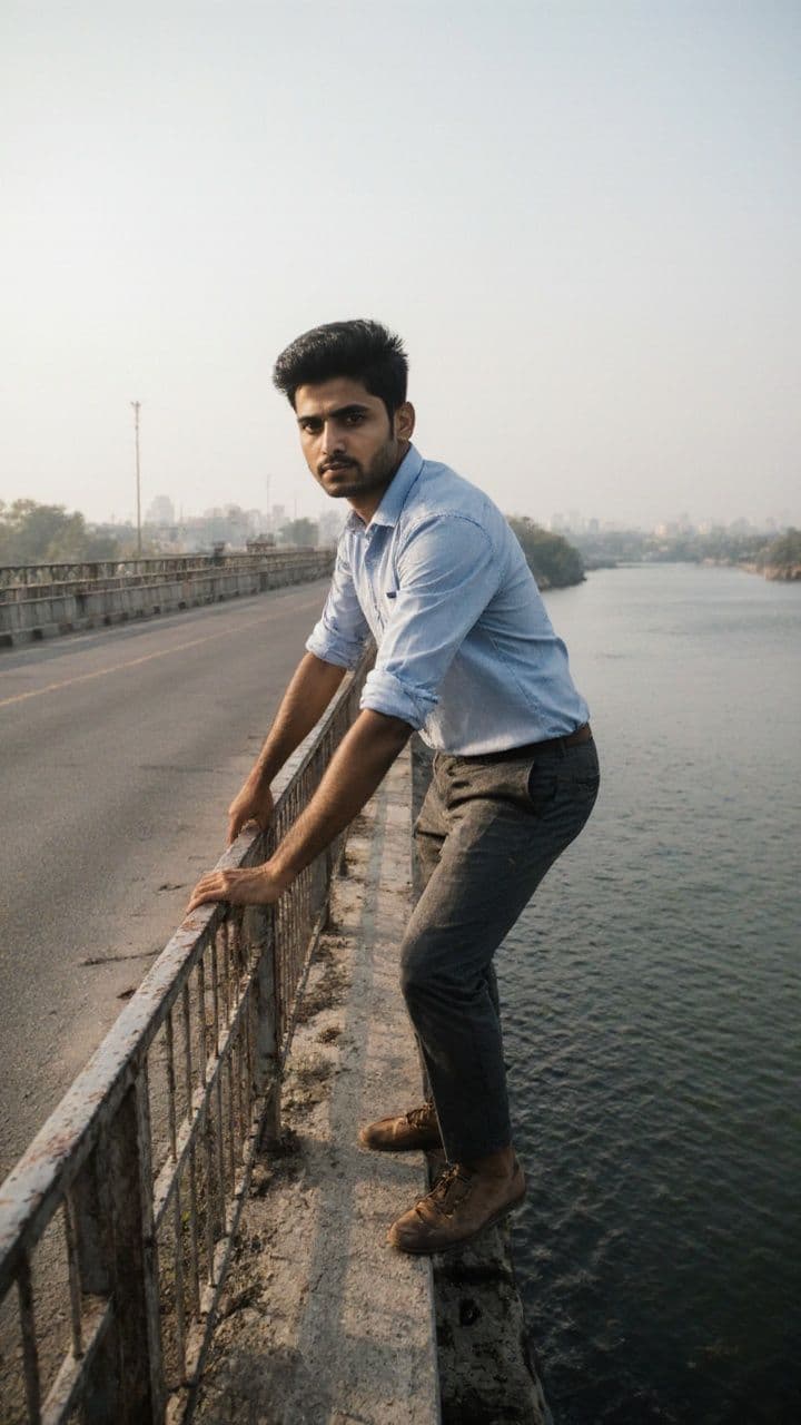 नर्मदा पुल से युवक ने लगाई छलांग