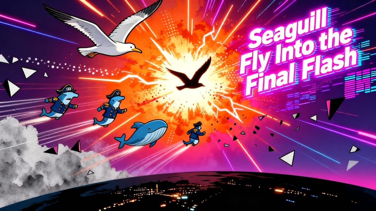 Seagull Fly Into the Final Flash