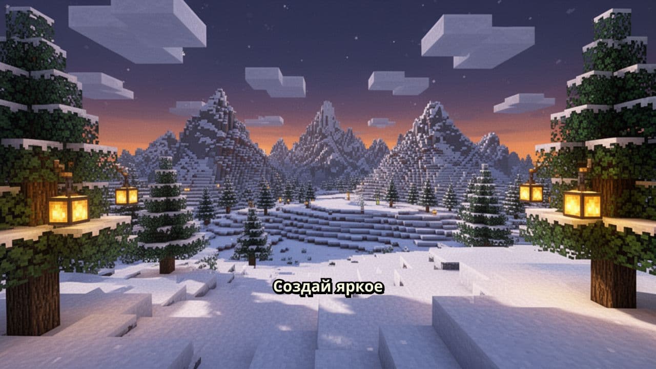 Новогоднее Minecraft-поздравление для Миши