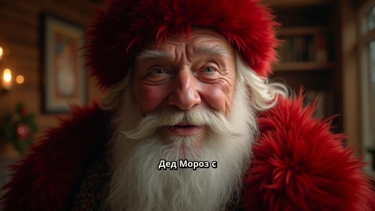 Дед Мороз в новогоднем интерьере