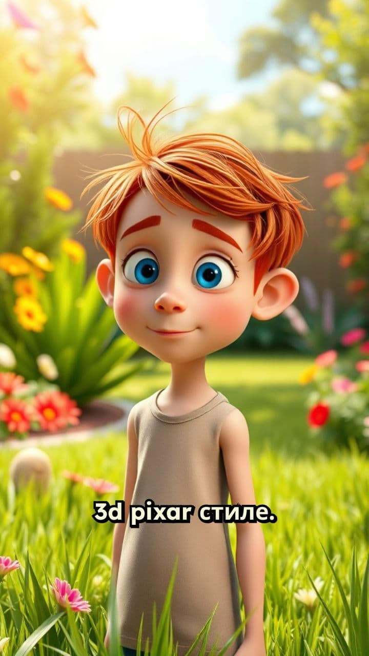 Маленький рыжий мальчик с котом