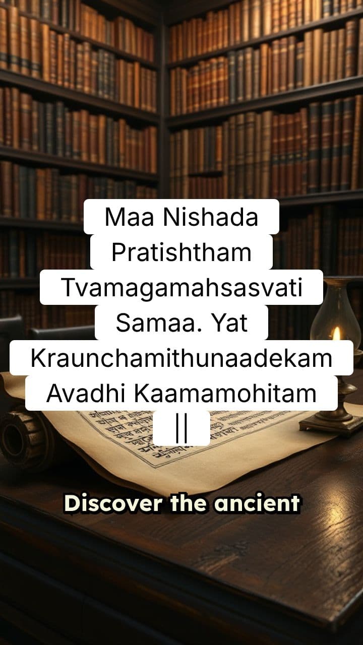 The Origin of the Maa Nishada Shloka