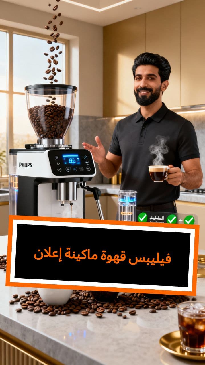 إعلان ماكينة قهوة فيليبس
