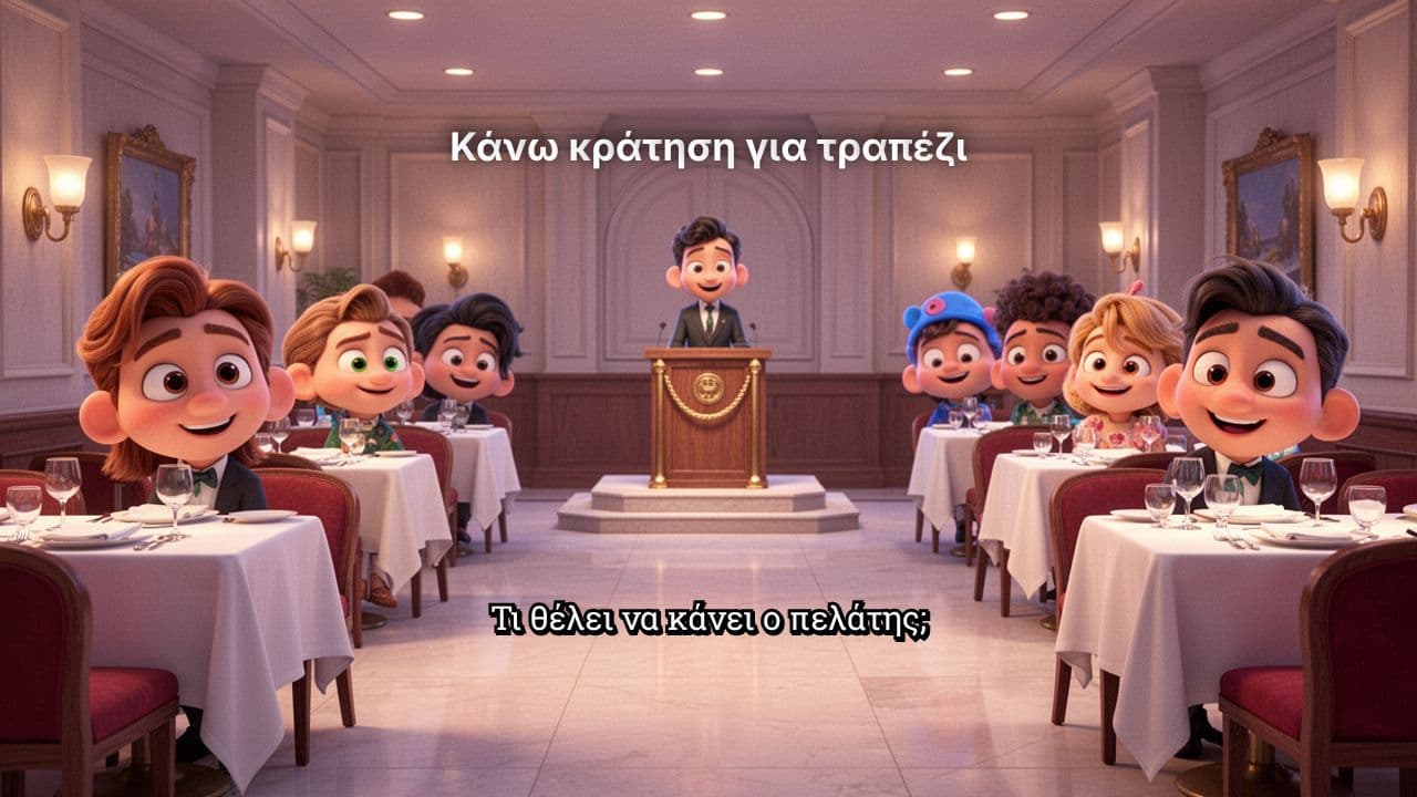 Κάνω κράτηση για τραπέζι