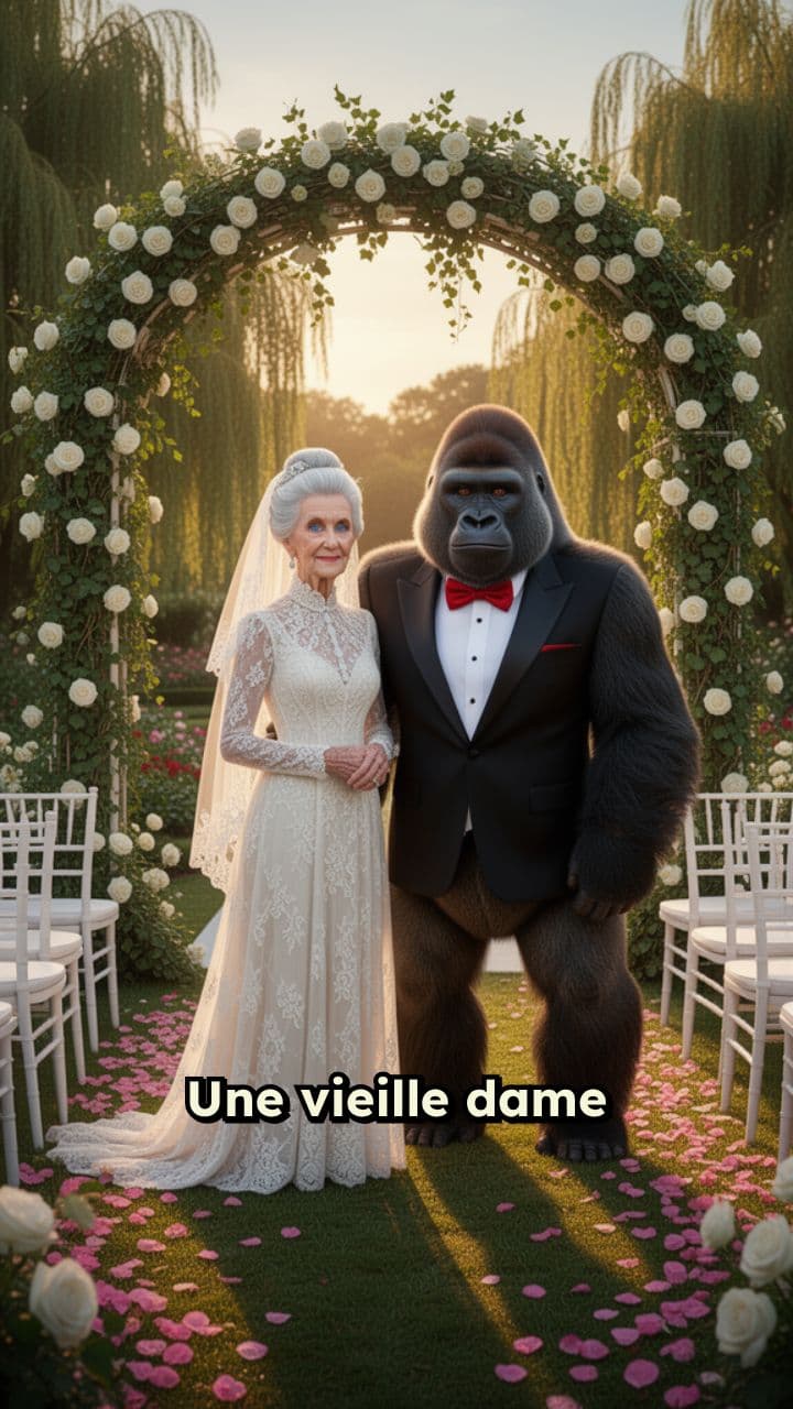 Une vieille dame refuse un gorille