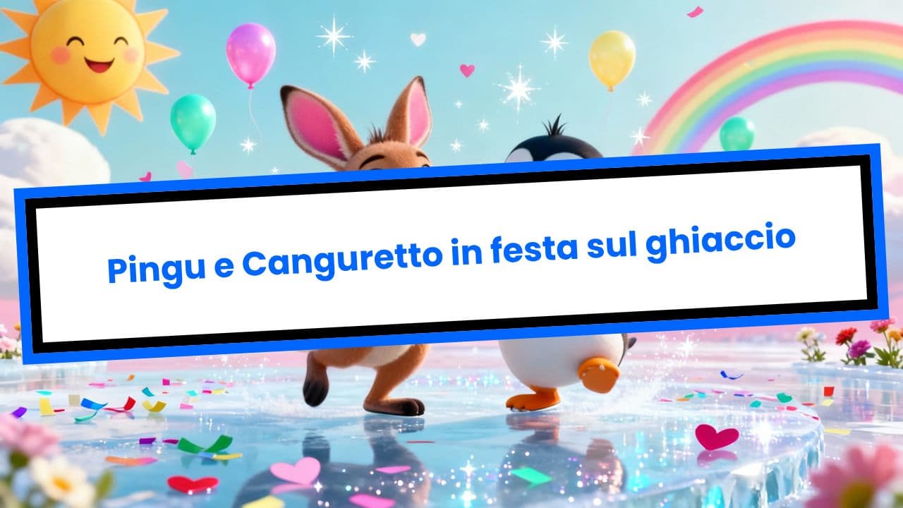 Pingu e Canguretto in festa sul ghiaccio