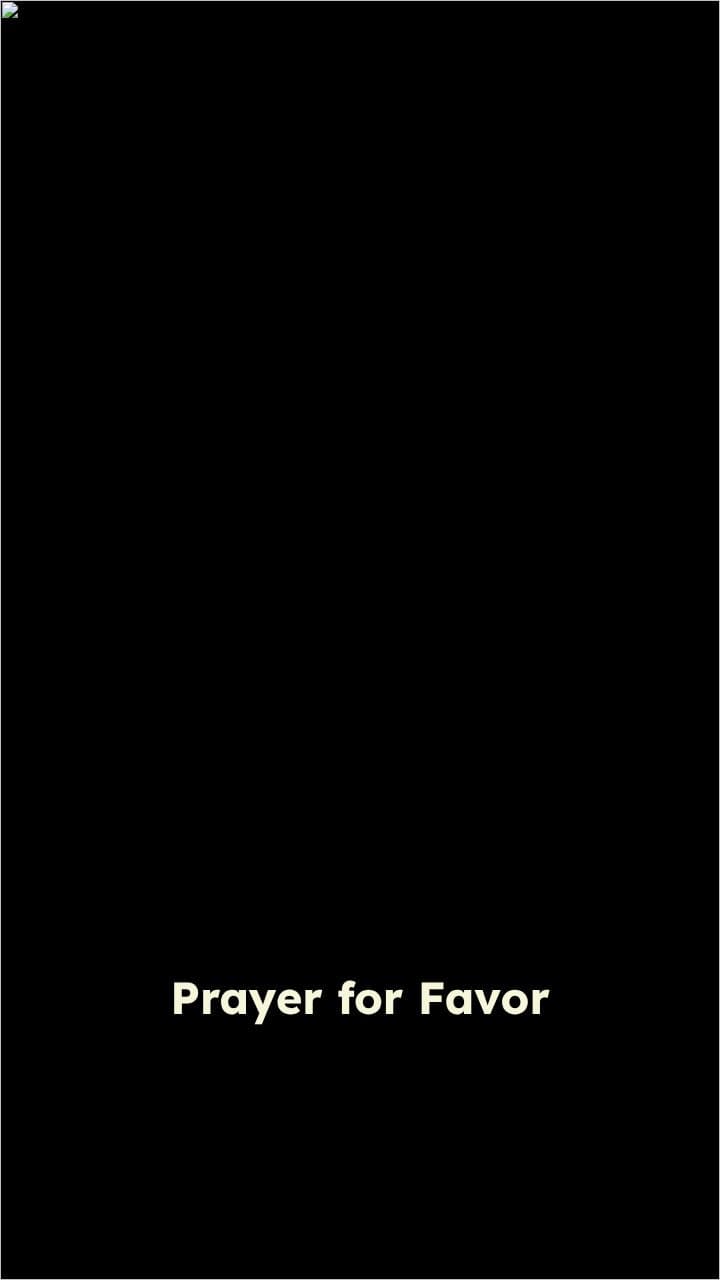 Prayer for Divine Favor