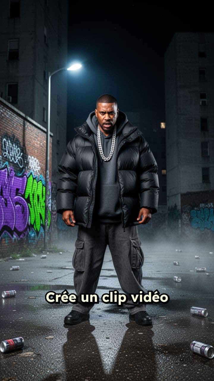 Rap Nocturne en Ruelle Urbaine