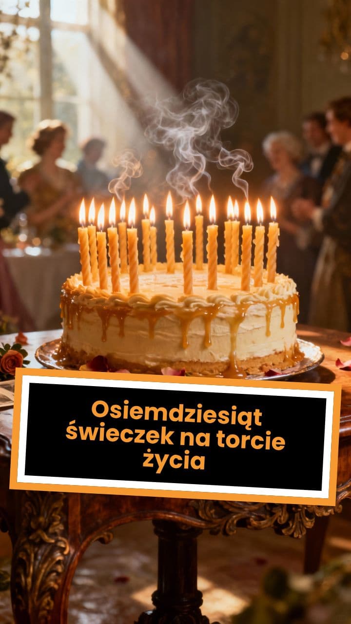 Osiemdziesiąt świeczek na torcie życia