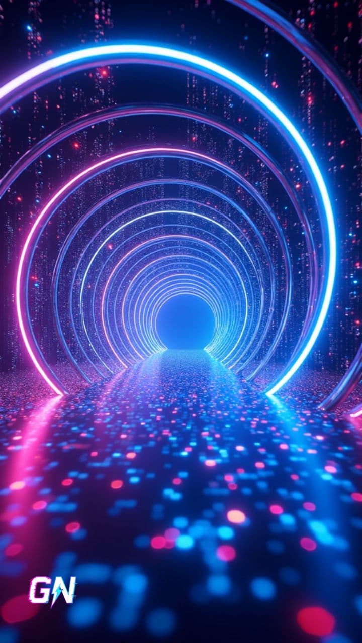 Neon Data Tunnel