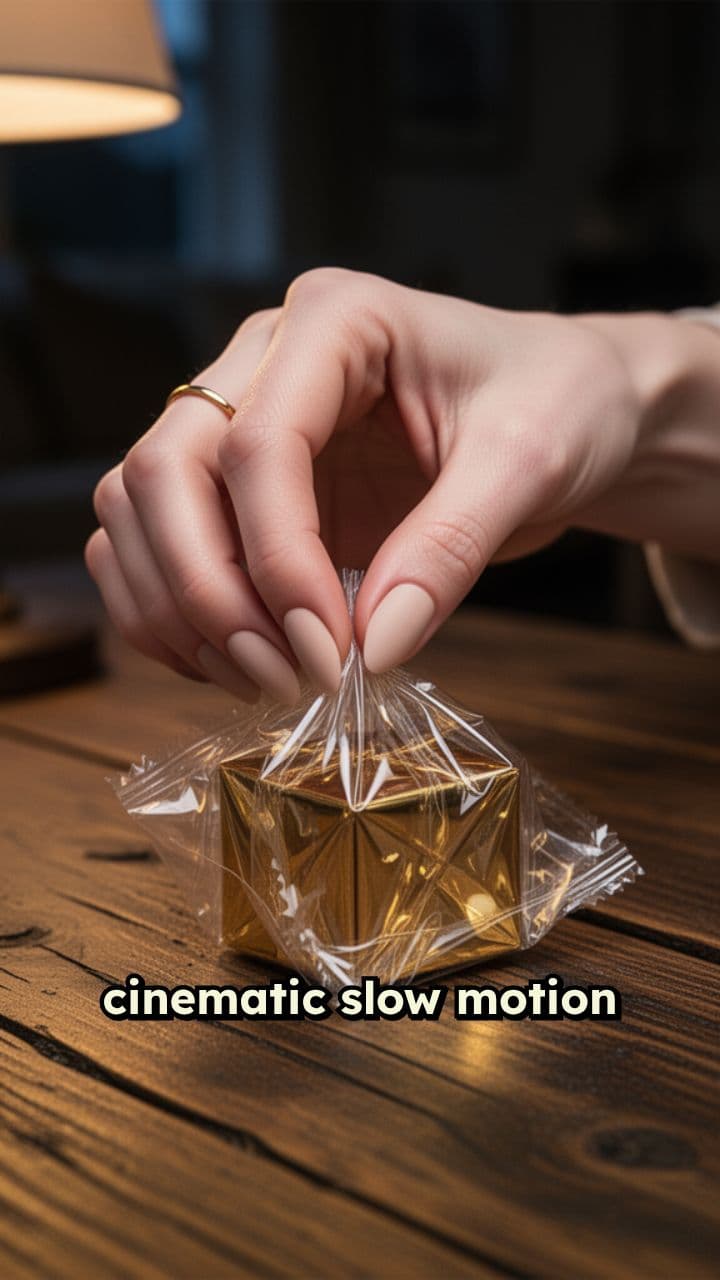 ASMR Cellophane Unwrapping Close-Up