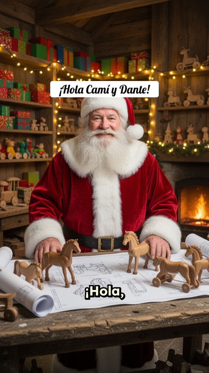 Mensaje de Papá Noel para Camí y Dante