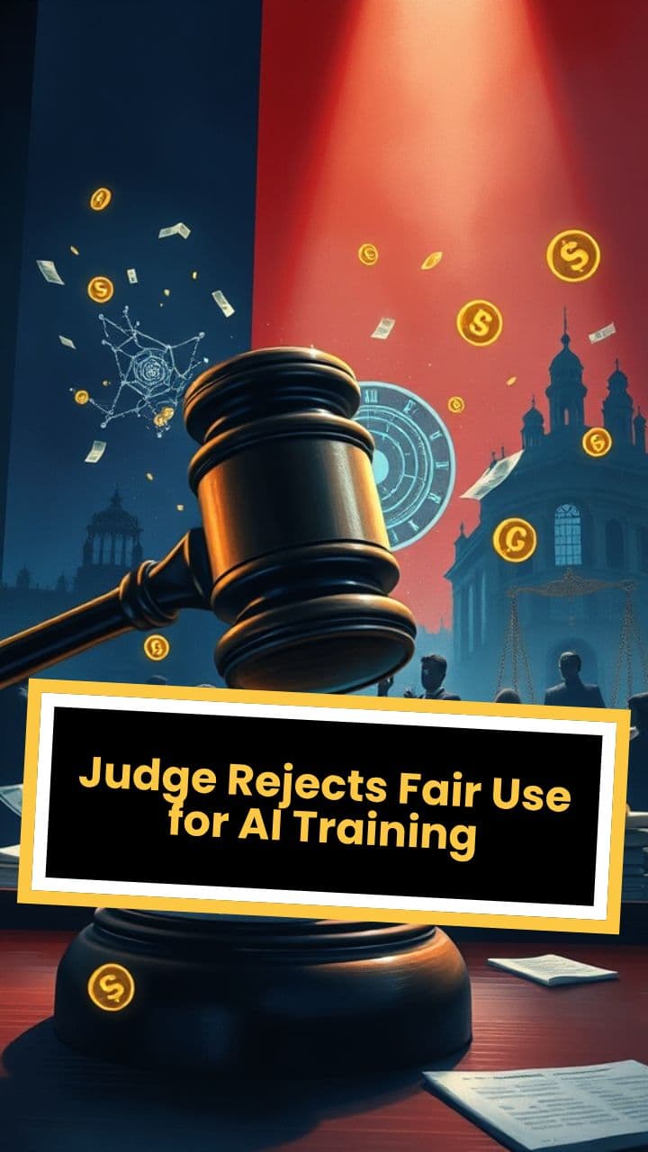 Judge Rejects Fair Use for AI Training