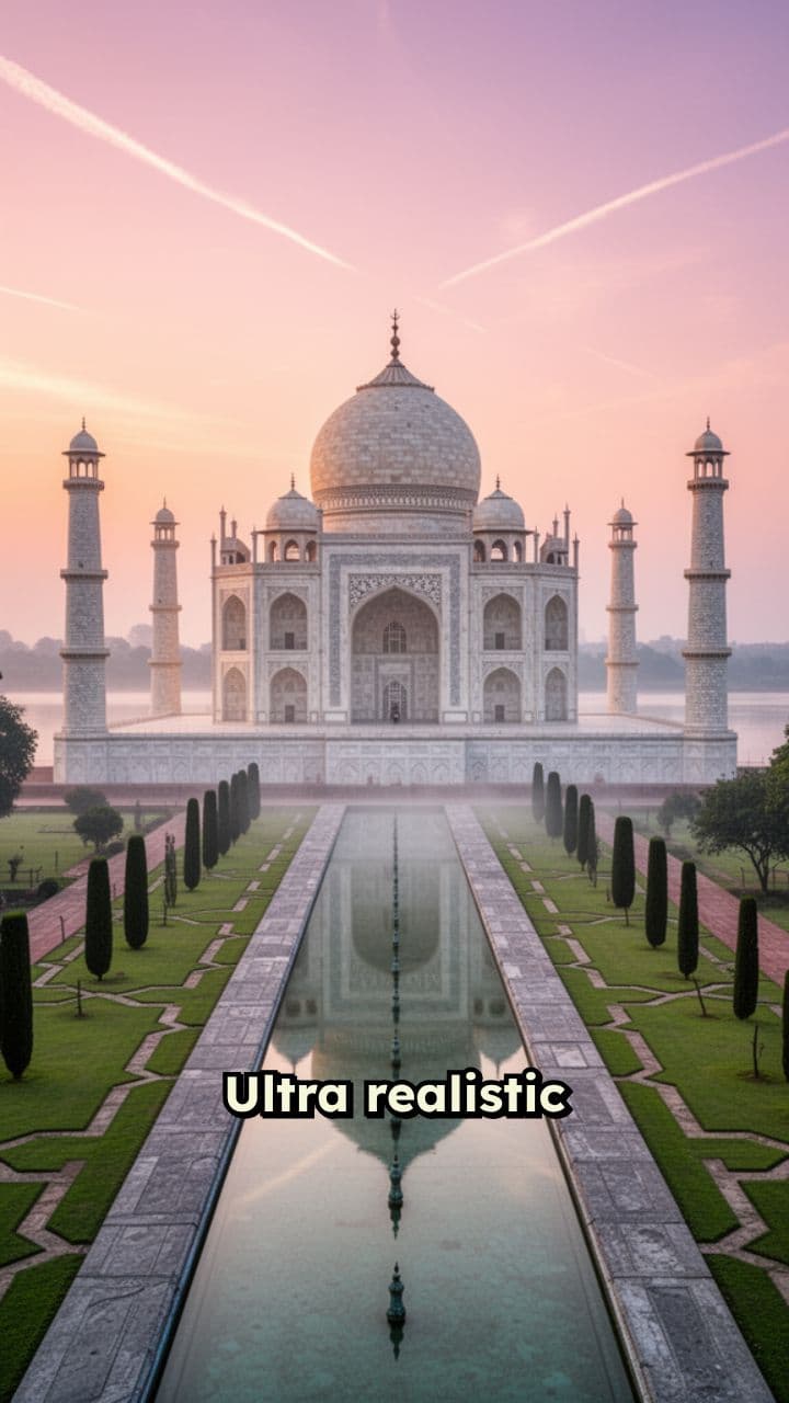 Ultra-Realistic Cinematic Taj Mahal