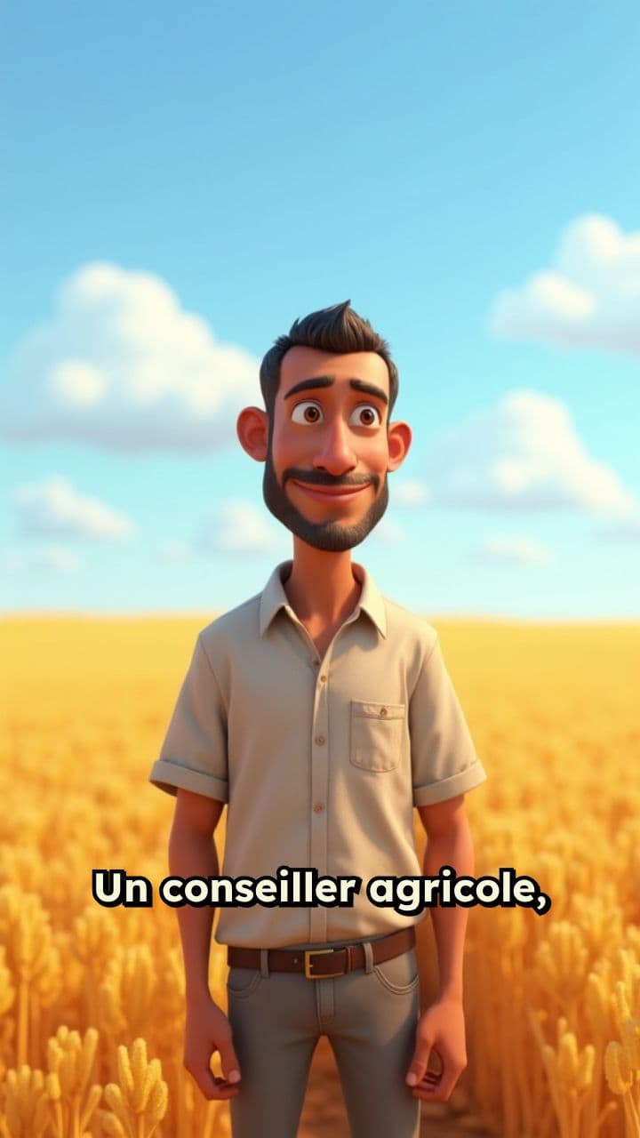 Conseil agricole dans un champ de betteraves