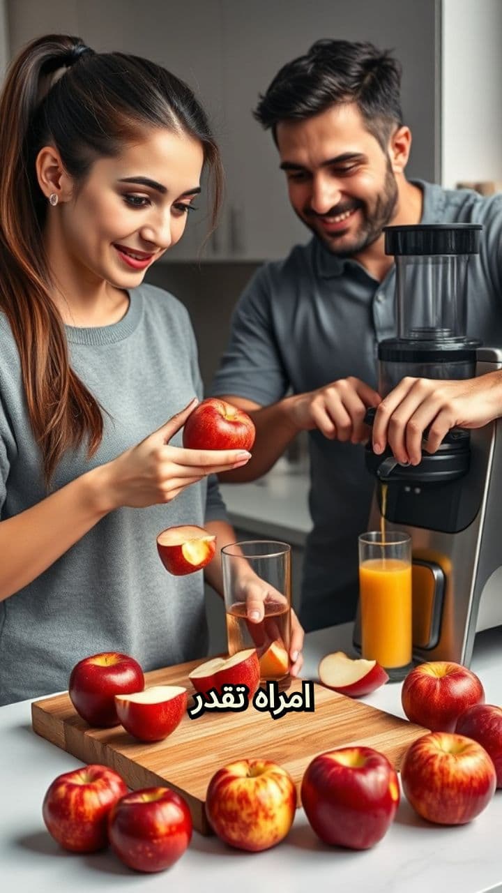 عصير التفاح المنزلي