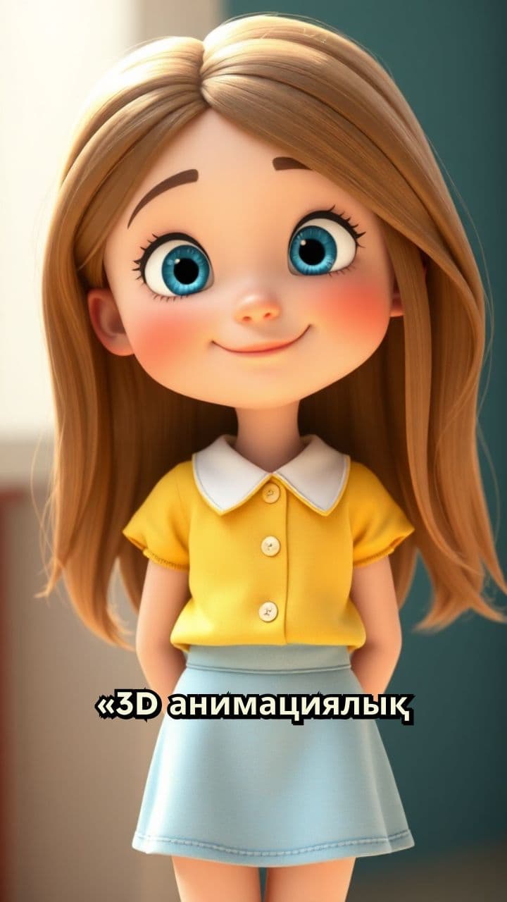 3D анимациялық қыз персонажы