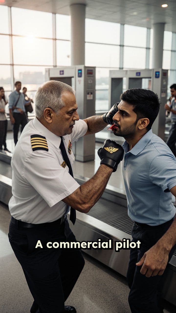 Air India Pilot Punches Passenger in Line