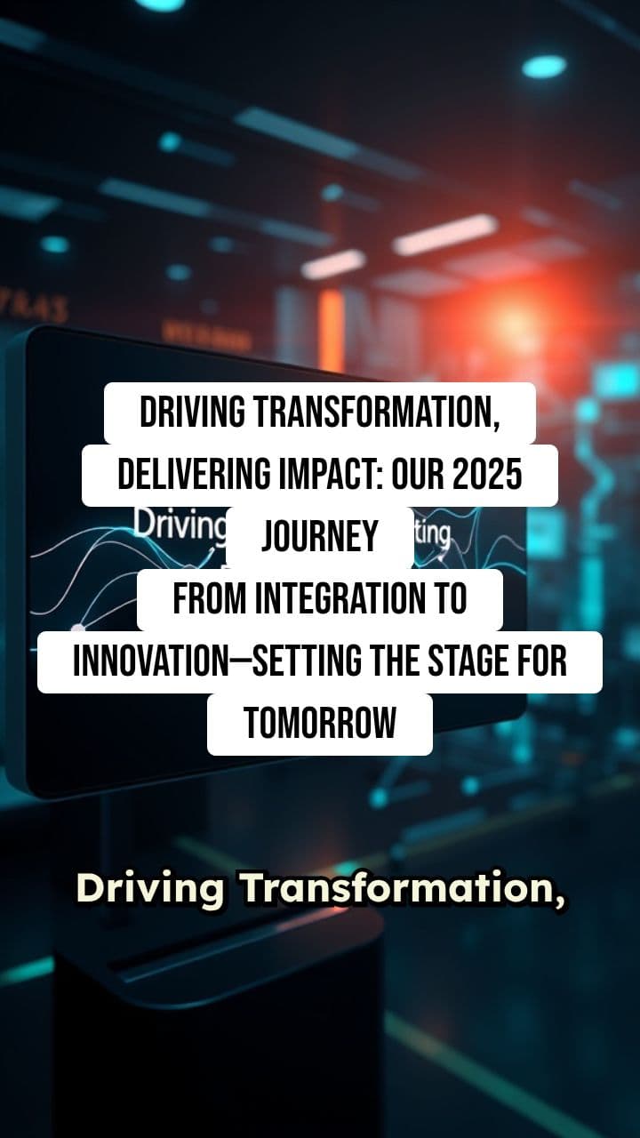 Driving Transformation, Delivering Impact: Our 2025 Journey