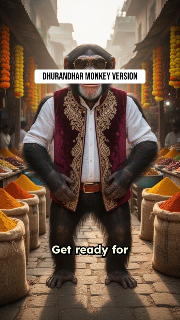 Dhurandhar Monkey Dance Viral