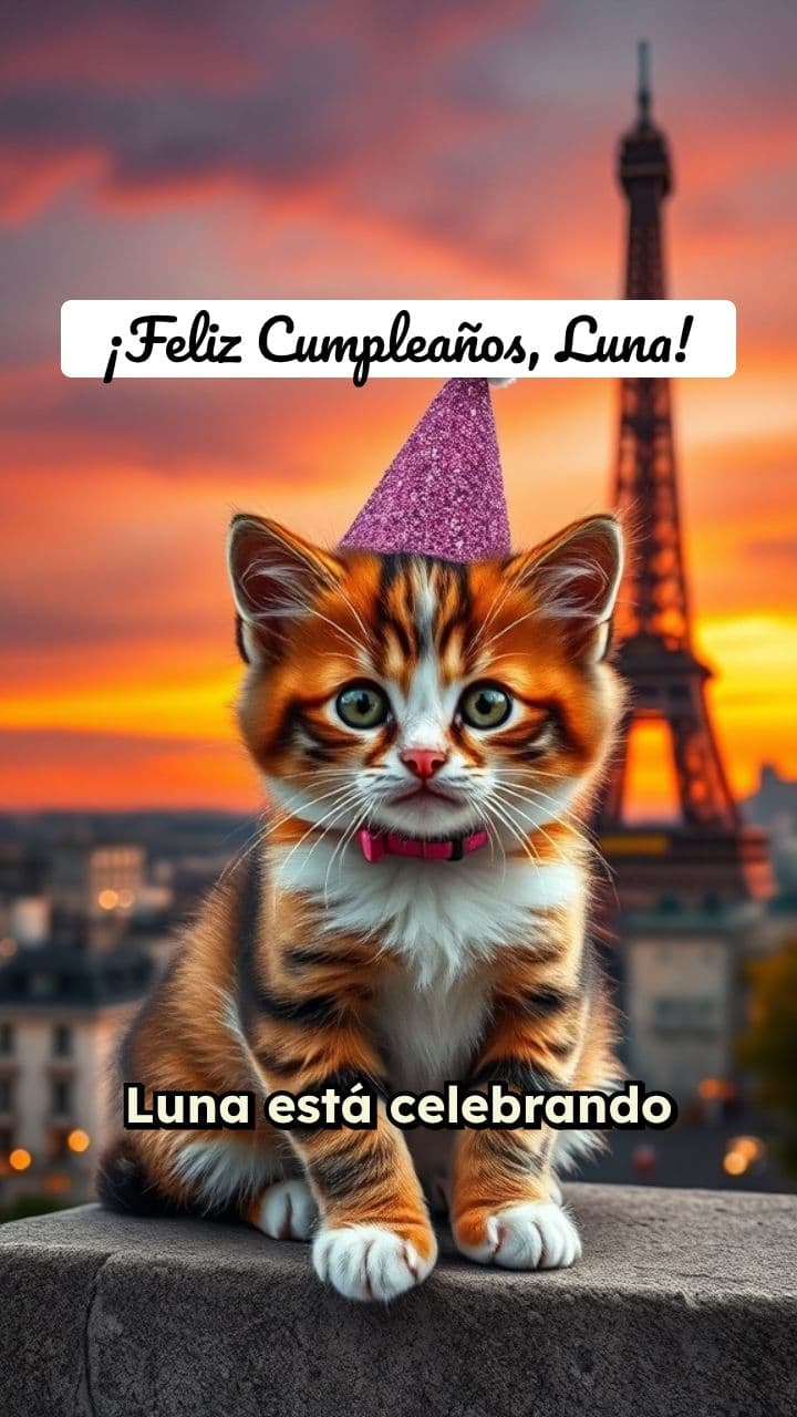 Luna, la gatita viajera: Cumpleaños en Europa