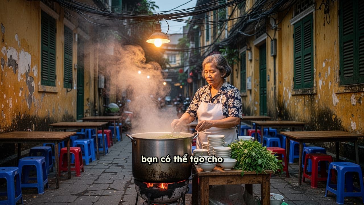 Video quán phở Hà Nội 43 giây