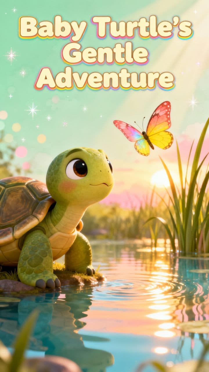 Baby Turtle’s Gentle Adventure