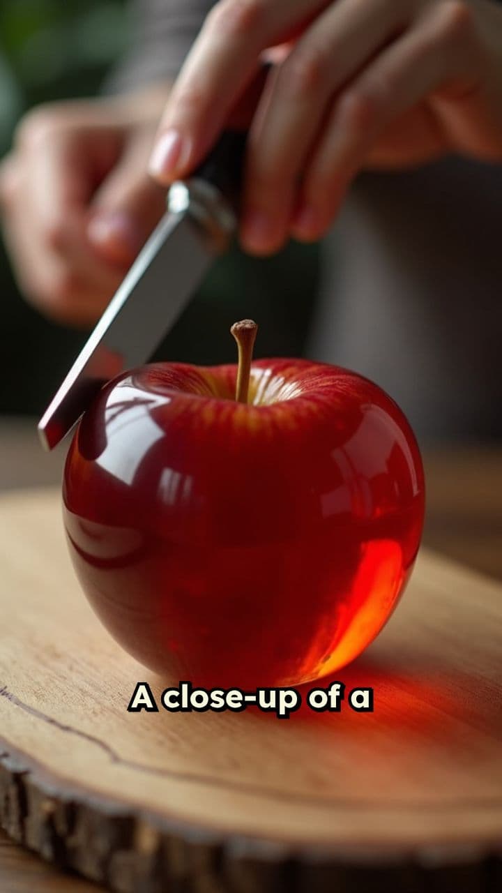 Slicing a Glass Apple ASMR